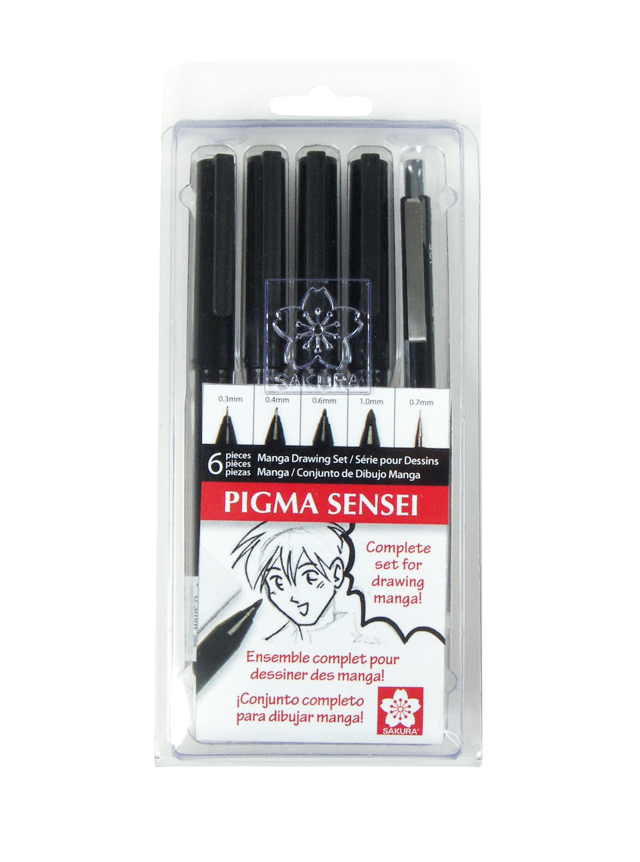 Sakura Pigma Sensei Manga 6 Piece Drawing Kit Each [Pack of 2 ]